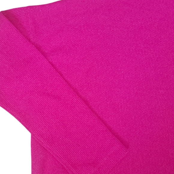 Clara Sunwoo - Cozy Turtle Neck Sweater Ribbed - Hot Pink Size Medium - Picture 5 of 10